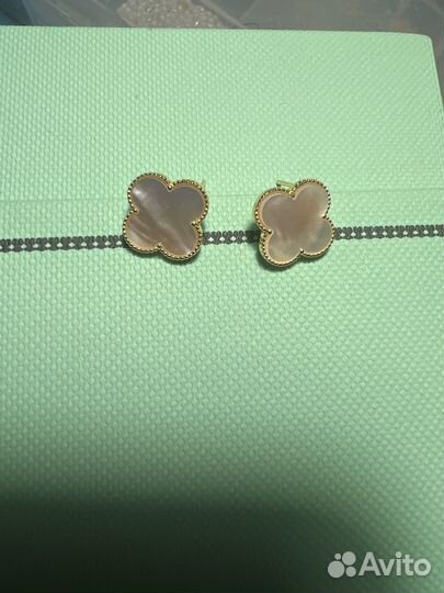 Серьги серебро в стиле Van Cliff