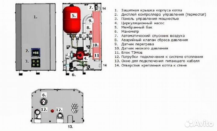 Электрический котел 6-9-12 кВт с Wi-Fi и Янд.Алиса