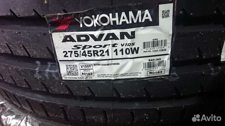 Yokohama Advan Sport V105 275/45 R21 и 315/40 R21 110W