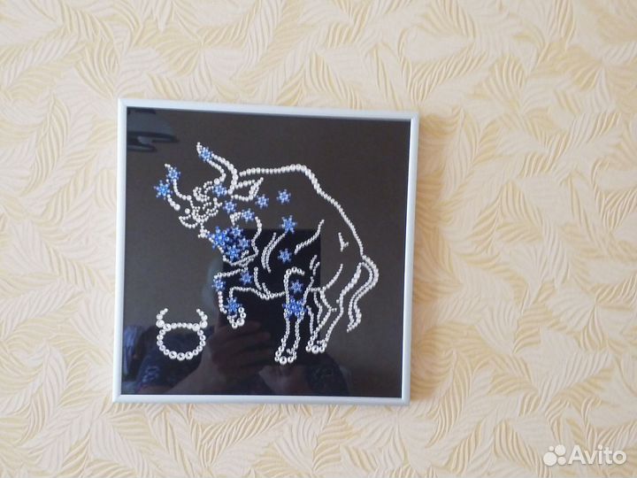 Картина swarovski знак зодиака телец