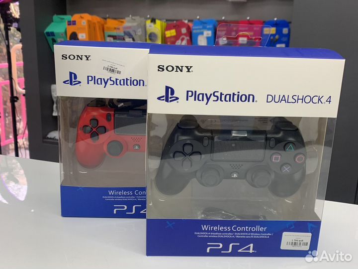 Джойстик PS4 беспроводной черный