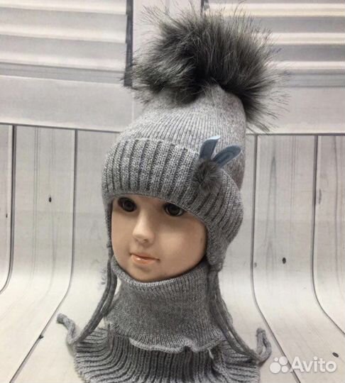 Шапочка с манишкой