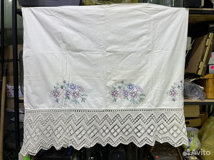 Подзор Скатерть Вышивка Кружево Л2 СССР