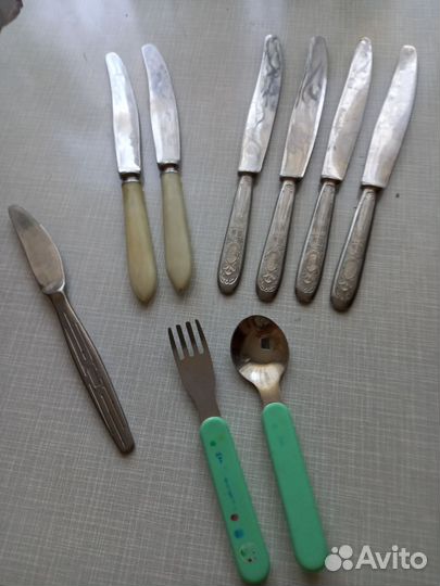 Набор кухонный, ложки,вилки,ножи б/у