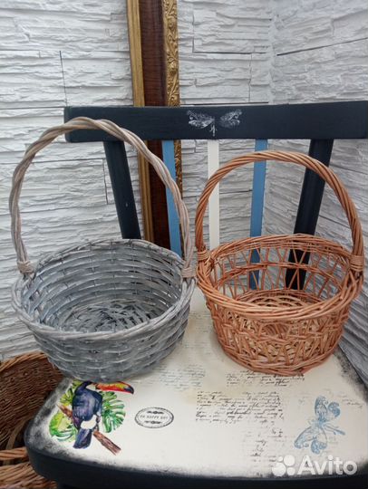 Лот из 4 корзин лоза натуральная