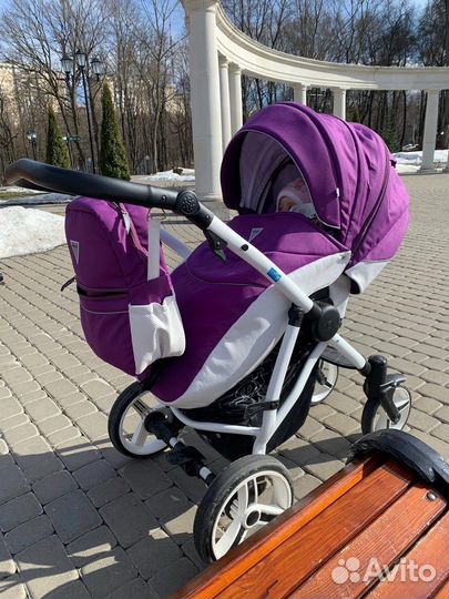 Коляска 2 в 1 эко кожа