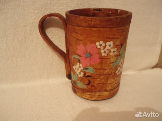 Кружки Хохлома, корзина