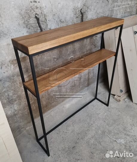 Консоль с полкой в стиле Лофт