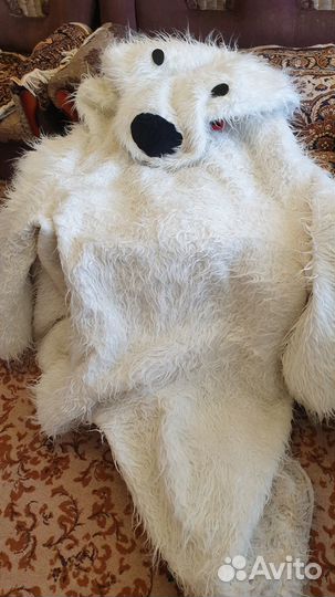 Ростовая кукла белый мишка + акуммулятор