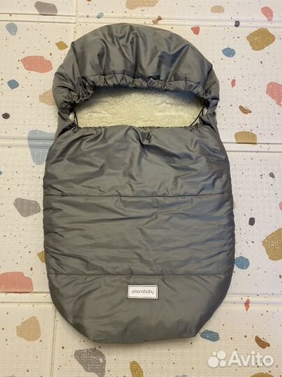 Конверт AmaroBaby меховой зимний серый