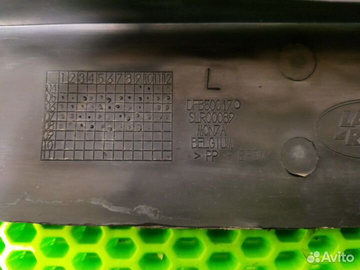 Спойлер (брызговик) бампера передний левый Land