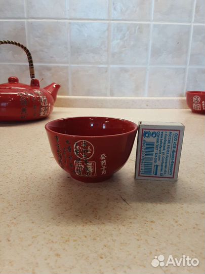 Чайный сервиз новый в деревянной коробке