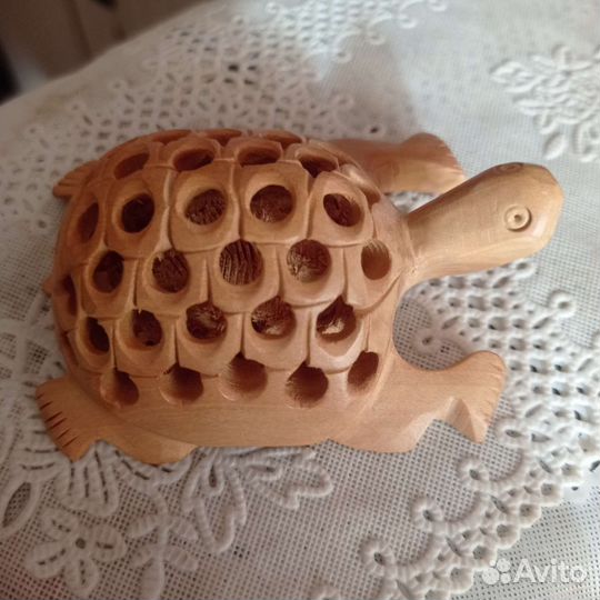 Деревянная черепаха 8 см ручная работа