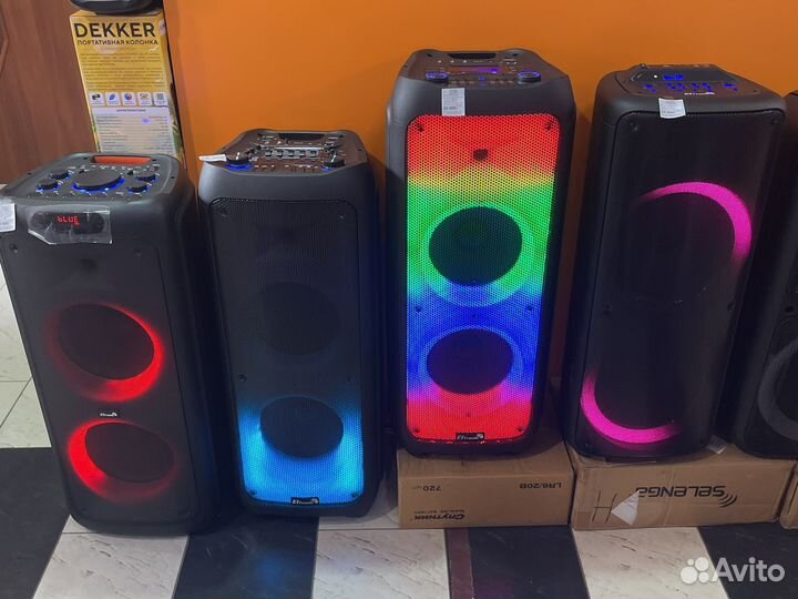 Колока большая, напольная блютуз колонка караоке