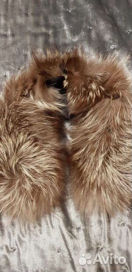 Воротник натуральный мех чернобурка