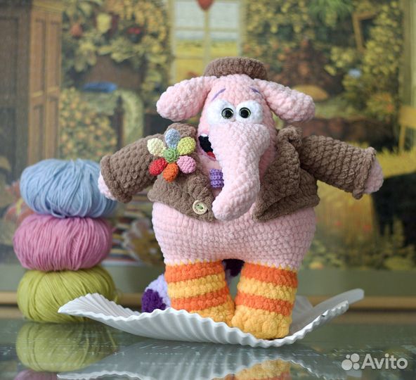 Бинго Бонго Головоломка игрушка вязаная слон