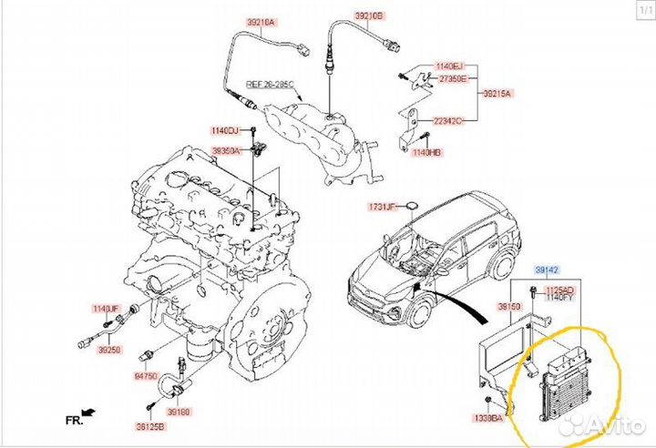 Блок управления двигателем (двс) Kia Sportage QL