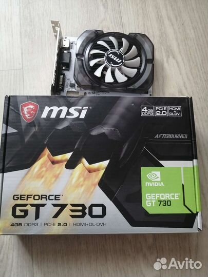 Видеокарта GT 730. 4 gb