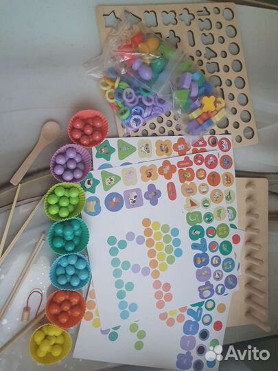 Деревянная мозайка страна Монтессори