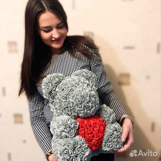 Мишка из роз. Доставка