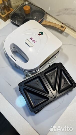 Вафельница сендвичница орешница eden 3в1