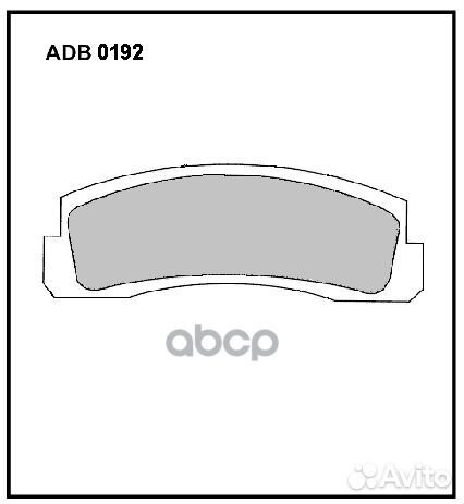Колодки тормозные дисковые ADB 0192 allied nippon