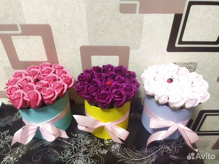 Букет из мыльных роз