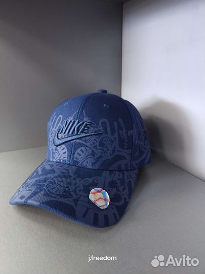 Синяя кепка бейсболка Nike