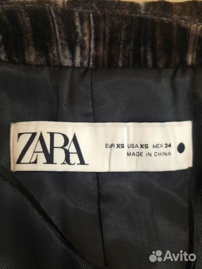 Лёгкое пальто, удлинённый пиджак zara бархат