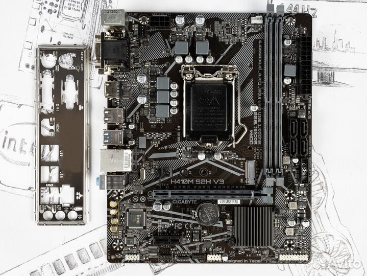 Материнская плата Gigabyte H410M S2H V3 1200