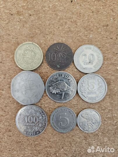 Монеты Гана, Индия, Сейшелы,Нигерия,Панама,Китай