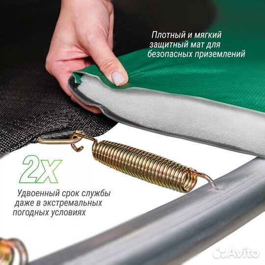 Батут Unix Line Supreme Basic 10 ft (green)