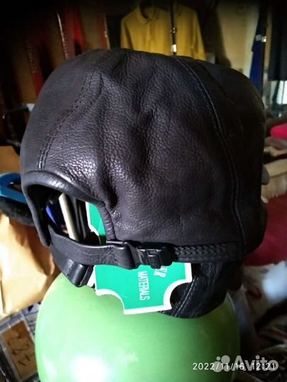 Бейсболка кожаная