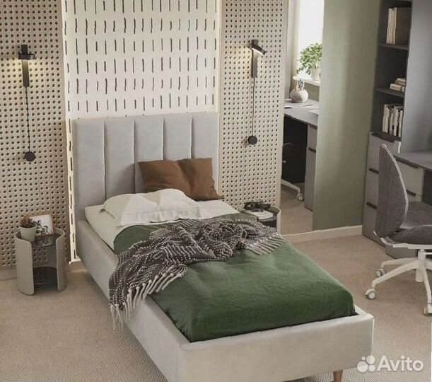 Односпальная мягкая кровать