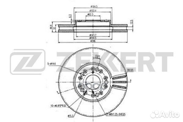 Диск торм. перед.Toyota Arista (S160) 97- Lexu