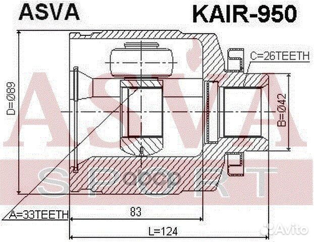 ШРУС внутренний правый 33x42x26 hyundai tucson