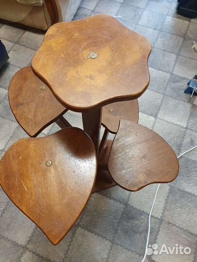 Подставка для цветов напольная деревянная