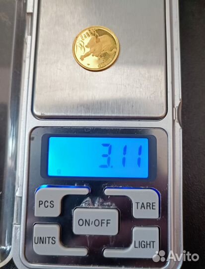 Золотая монета. Золото 999.9 пр. Оригинал