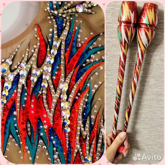 Обмотка предметов для художественной гимнастики