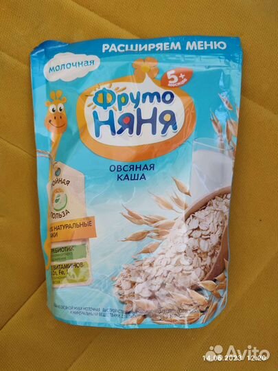 Каша фрутоняня овсяная