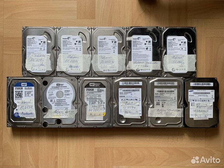 Жесткие диски HDD 200 и 250Gb SATA 3,5