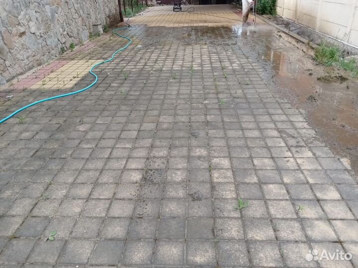 Мойка тротуарной плитки
