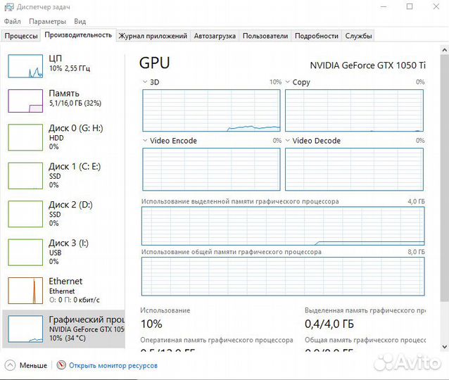 Видеокарта Palit Nvidia Geforce Gtx 1050ti 4gb