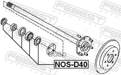 Ремкомплект задн полуоси nissan navara D40 05