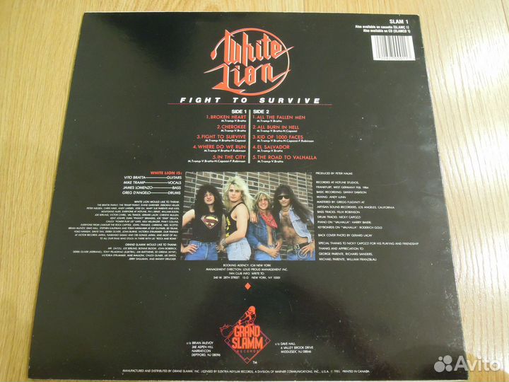 LP White Lion - Fight To Survive USA