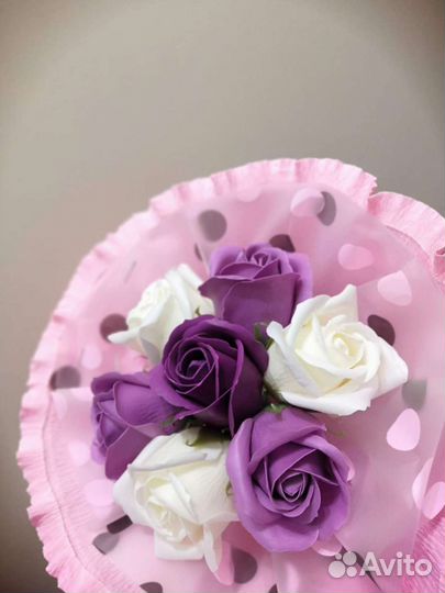 Букет из мыльных роз