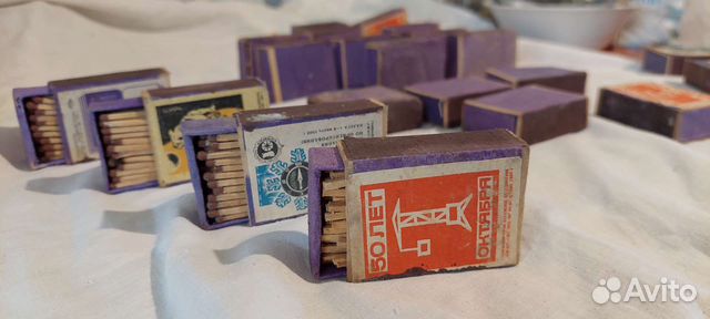 Спички в деревянных коробках, конец 1960-х годов