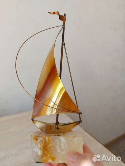 Скульптура Яхта Корабль Парусник Америка 1975