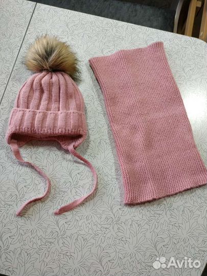 Шапка детская зимняя и снуд