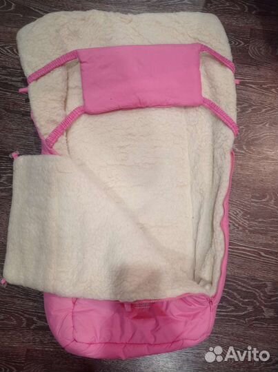 Зимний конверт в коляску на овчине